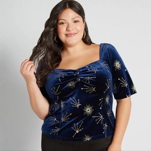 Modcloth x Collectif star/celestial print top